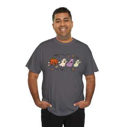 Halloween Ghosts & Pumpkin T‑Shirt — Cute Retro Spooky Graphic Tee