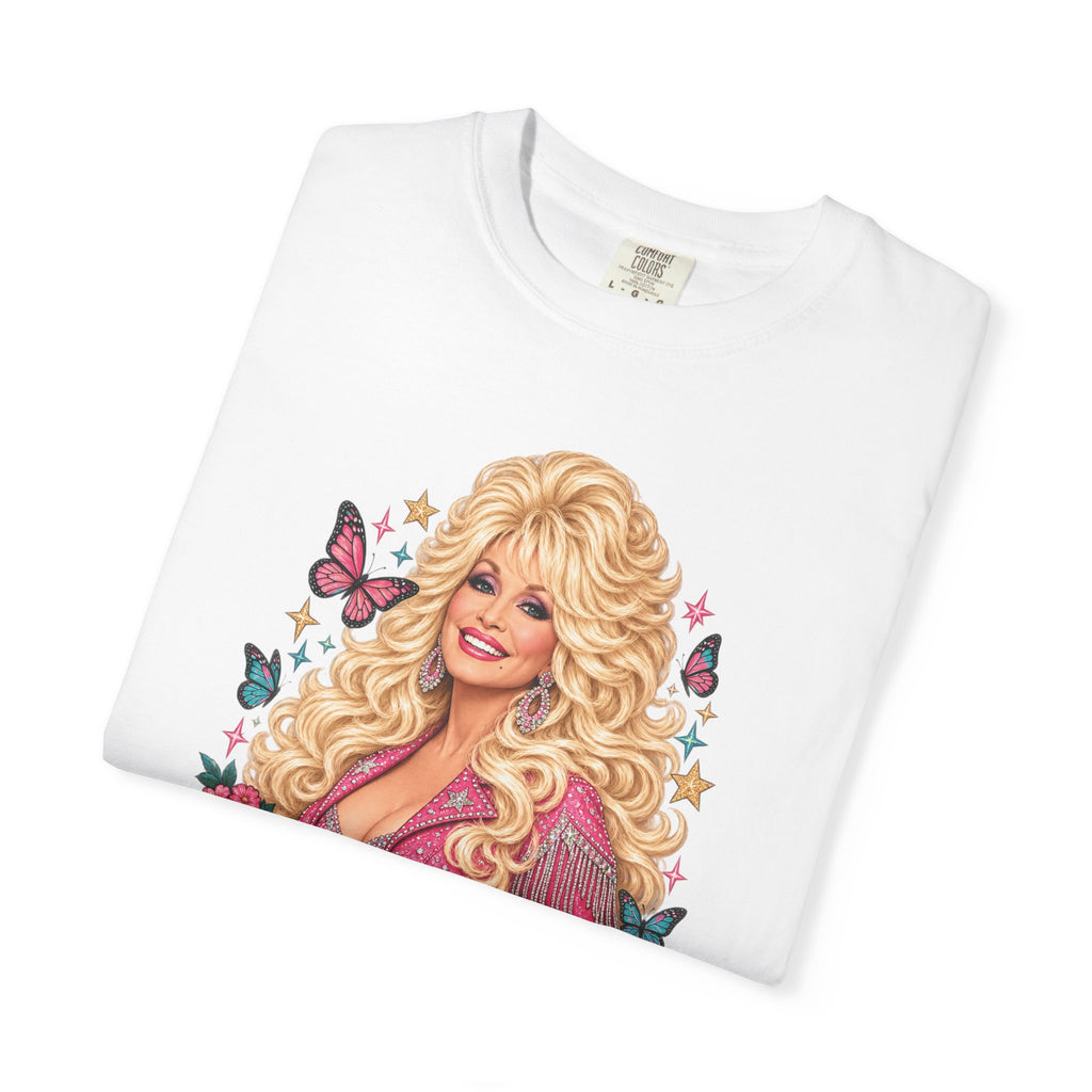 Graphic T-Shirt — Retro Floral 'DOLLY' Portrait Tee
