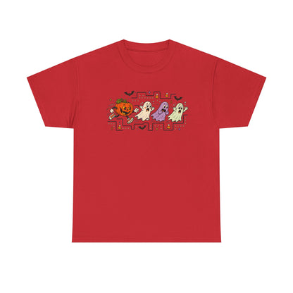 Halloween Ghosts & Pumpkin T‑Shirt — Cute Retro Spooky Graphic Tee