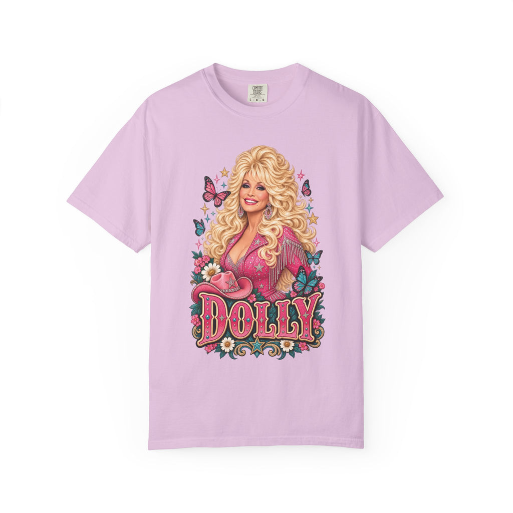 Graphic T-Shirt — Retro Floral 'DOLLY' Portrait Tee