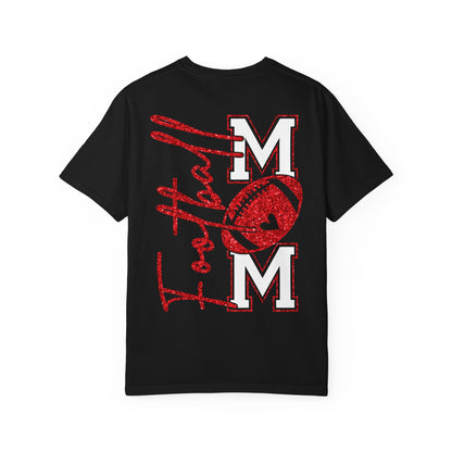Football Mom T-Shirt — Retro Red Football Mom Tee