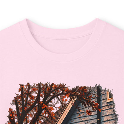 Long Sleeve Horror Movie Tee — Iconic Car & House Scene Graphic T-Shirt