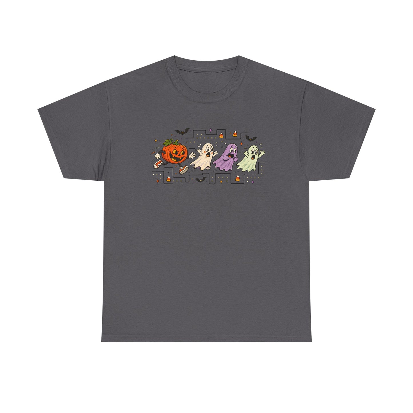 Halloween Ghosts & Pumpkin T‑Shirt — Cute Retro Spooky Graphic Tee
