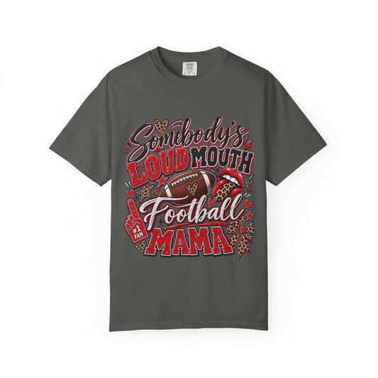 Football Mama T-Shirt — "Somebody's Loud Mouth Football Mama" Graphic Tee