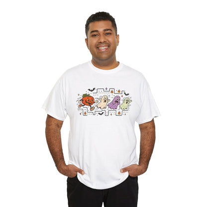 Halloween Ghosts & Pumpkin T‑Shirt — Cute Retro Spooky Graphic Tee