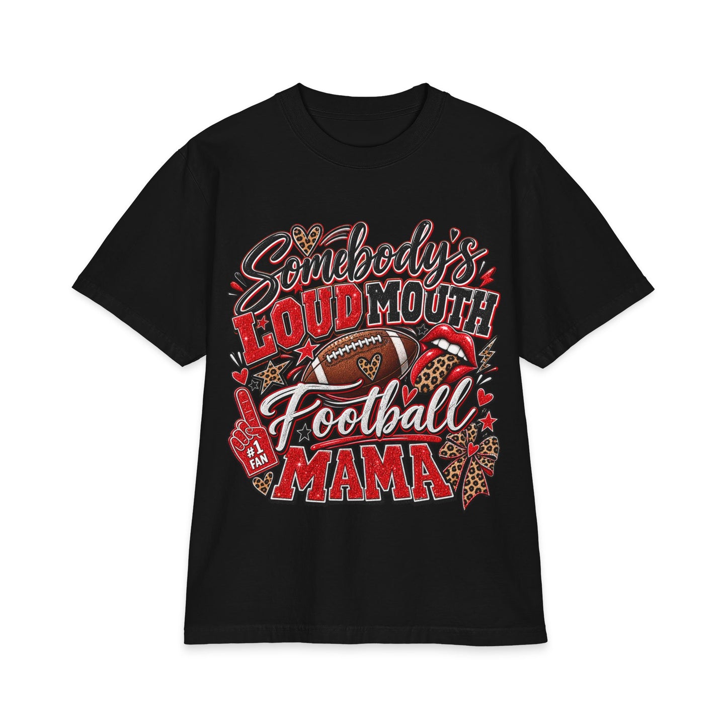 Football Mama T‑Shirt — "Somebody's Loud Mouth" Cheer Mom Tee