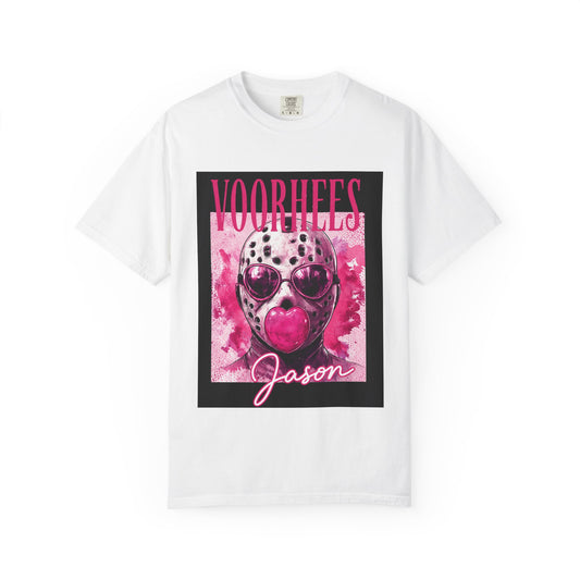 Jason Horror Mask T-Shirt — Pink Voorhees Graphic Tee