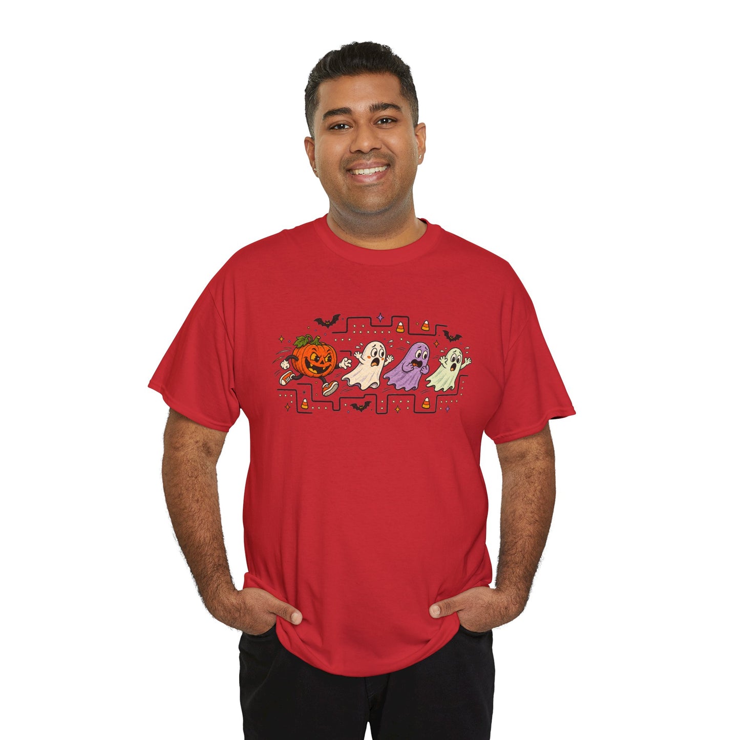 Halloween Ghosts & Pumpkin T‑Shirt — Cute Retro Spooky Graphic Tee