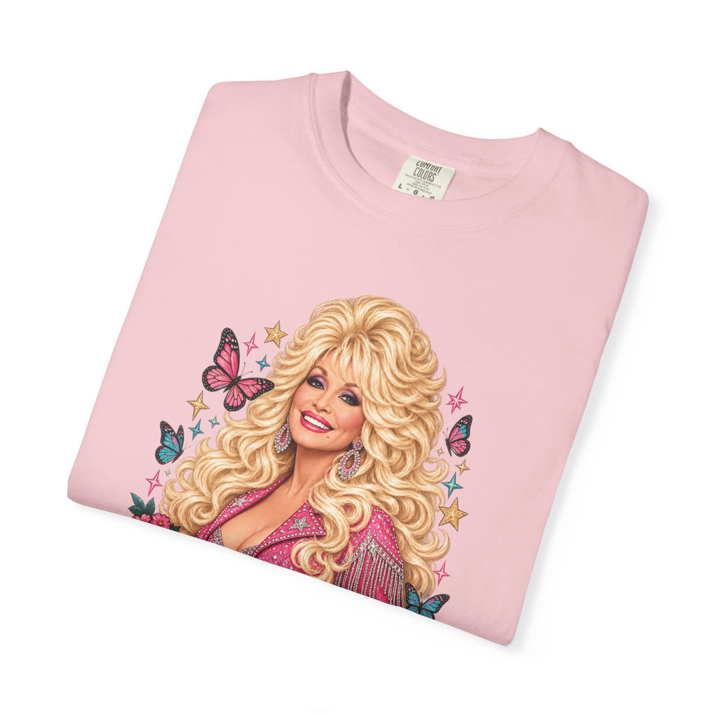 Graphic T-Shirt — Retro Floral 'DOLLY' Portrait Tee