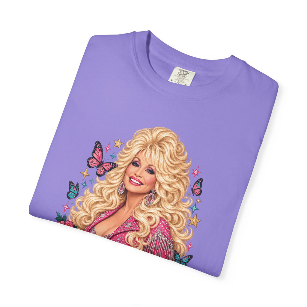 Graphic T-Shirt — Retro Floral 'DOLLY' Portrait Tee