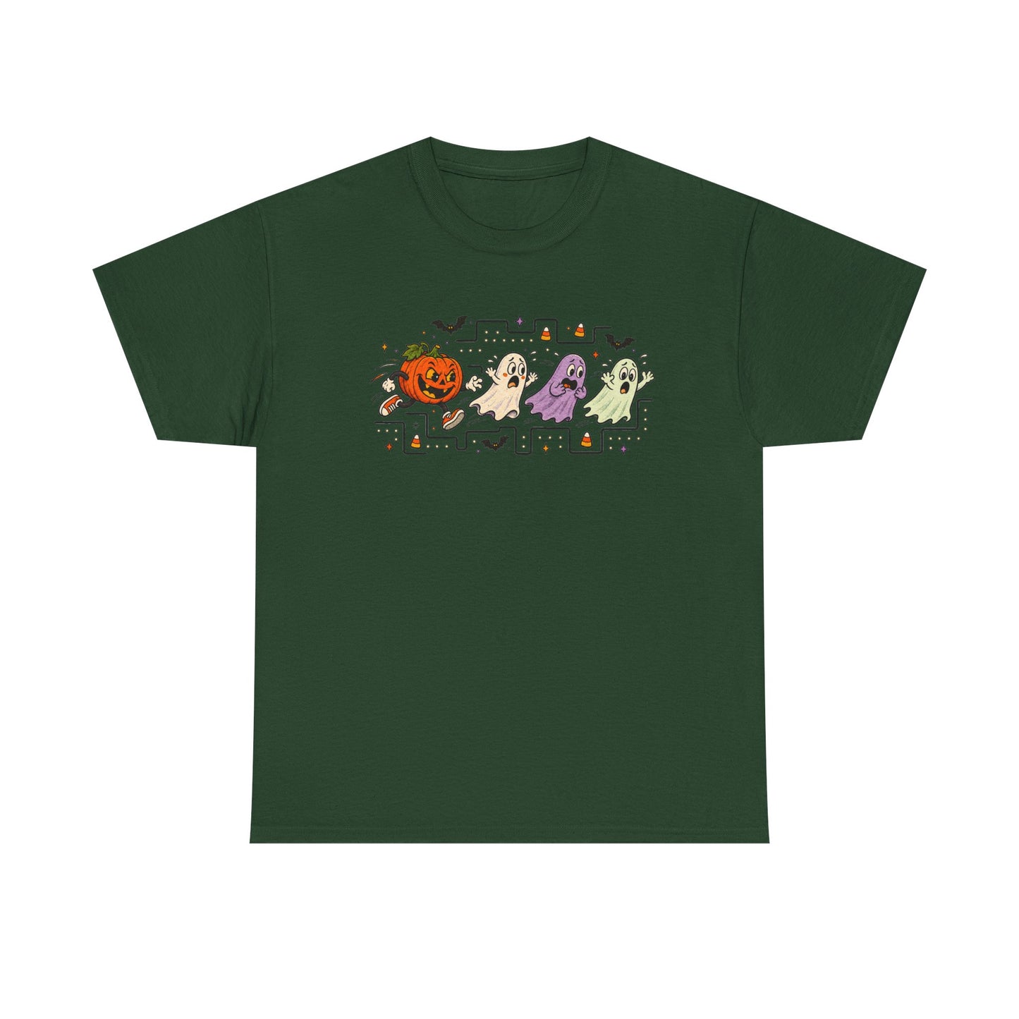 Halloween Ghosts & Pumpkin T‑Shirt — Cute Retro Spooky Graphic Tee