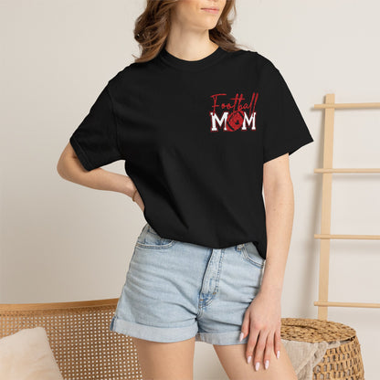 Football Mom T-Shirt — Retro Red Football Mom Tee