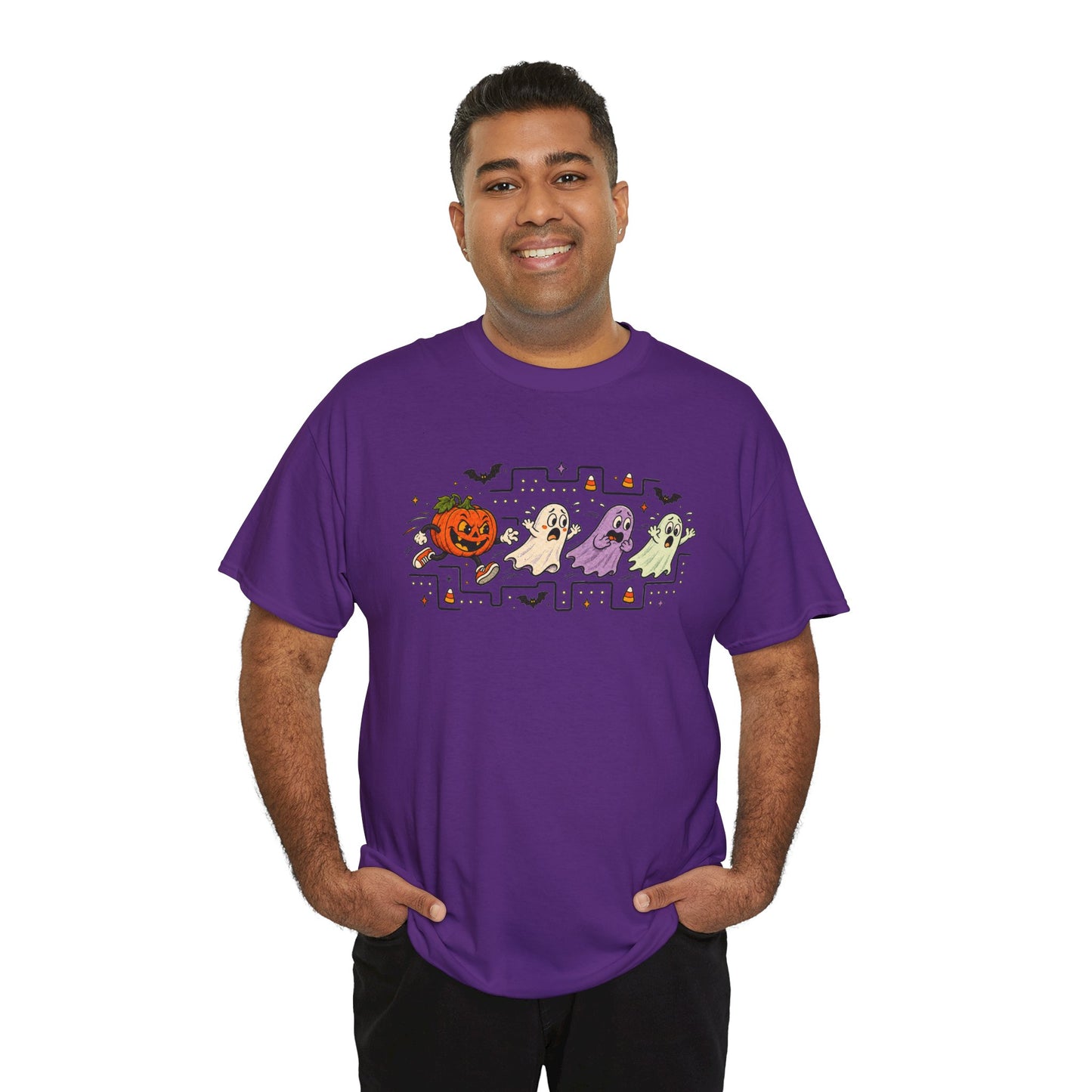 Halloween Ghosts & Pumpkin T‑Shirt — Cute Retro Spooky Graphic Tee