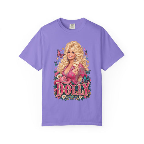 Graphic T-Shirt — Retro Floral 'DOLLY' Portrait Tee
