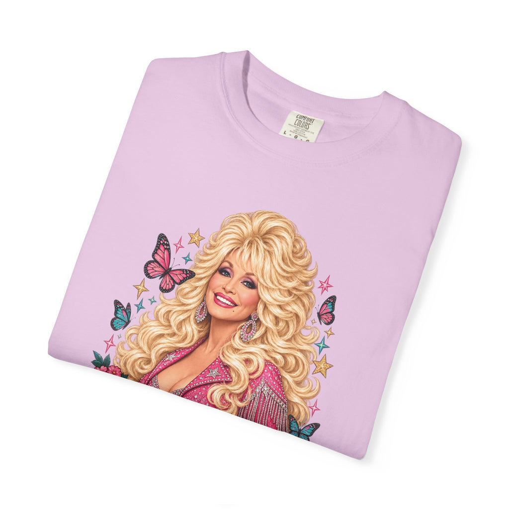 Graphic T-Shirt — Retro Floral 'DOLLY' Portrait Tee