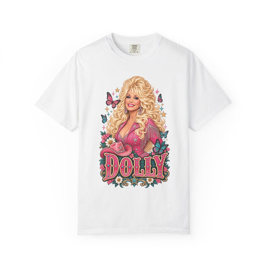Graphic T-Shirt — Retro Floral 'DOLLY' Portrait Tee