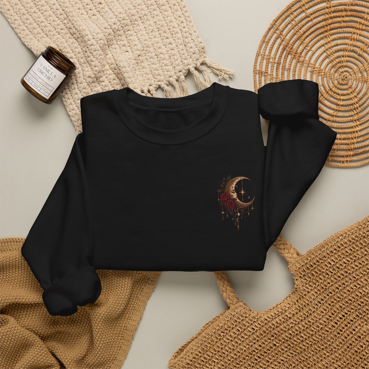 Bruja After Dark – Gothic Rose Sweatshirt